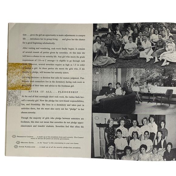 Vintage 1960s Indiana University "Introducing Sorority Life" Book for Students - Picture 5 of 7